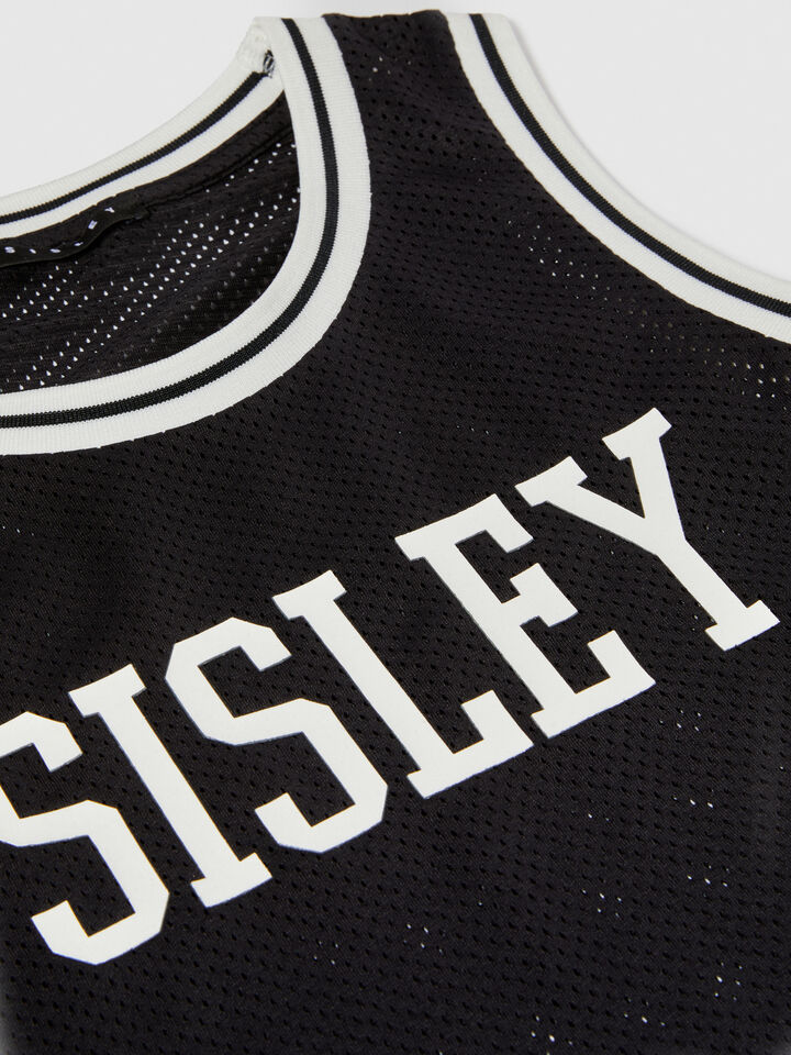 Color block mesh tank top - boys' tank tops - Black | Sisley Young image number 2